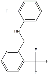 2-fluoro-5-methyl-N-{[2-(trifluoromethyl)phenyl]methyl}aniline 구조식 이미지