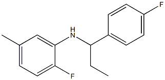 2-fluoro-N-[1-(4-fluorophenyl)propyl]-5-methylaniline Structure