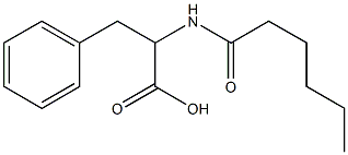 2-hexanamido-3-phenylpropanoic acid 구조식 이미지