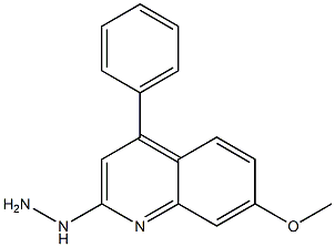 2-hydrazino-7-methoxy-4-phenylquinoline 구조식 이미지