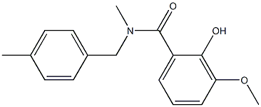 2-hydroxy-3-methoxy-N-methyl-N-[(4-methylphenyl)methyl]benzamide 구조식 이미지