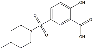 2-hydroxy-5-[(4-methylpiperidine-1-)sulfonyl]benzoic acid Structure