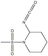 2-isocyanato-1-(methylsulfonyl)piperidine 구조식 이미지