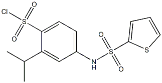 2-isopropyl-4-[(thien-2-ylsulfonyl)amino]benzenesulfonyl chloride 구조식 이미지