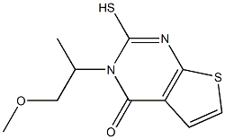 2-mercapto-3-(2-methoxy-1-methylethyl)thieno[2,3-d]pyrimidin-4(3H)-one 구조식 이미지