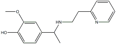 2-methoxy-4-(1-{[2-(pyridin-2-yl)ethyl]amino}ethyl)phenol Structure