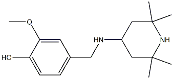 2-methoxy-4-{[(2,2,6,6-tetramethylpiperidin-4-yl)amino]methyl}phenol 구조식 이미지