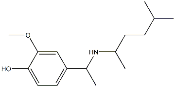 2-methoxy-4-{1-[(5-methylhexan-2-yl)amino]ethyl}phenol 구조식 이미지