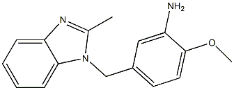 2-methoxy-5-[(2-methyl-1H-1,3-benzodiazol-1-yl)methyl]aniline 구조식 이미지