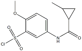 2-methoxy-5-[(2-methylcyclopropane)amido]benzene-1-sulfonyl chloride 구조식 이미지