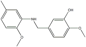 2-methoxy-5-{[(2-methoxy-5-methylphenyl)amino]methyl}phenol 구조식 이미지
