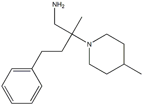 2-methyl-2-(4-methylpiperidin-1-yl)-4-phenylbutan-1-amine Structure