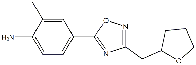 2-methyl-4-[3-(oxolan-2-ylmethyl)-1,2,4-oxadiazol-5-yl]aniline Structure