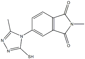 2-methyl-5-(3-methyl-5-sulfanyl-4H-1,2,4-triazol-4-yl)-2,3-dihydro-1H-isoindole-1,3-dione 구조식 이미지