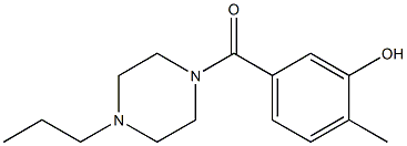 2-methyl-5-[(4-propylpiperazin-1-yl)carbonyl]phenol Structure