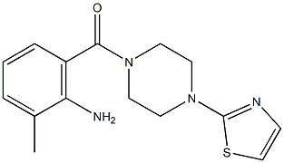 2-methyl-6-{[4-(1,3-thiazol-2-yl)piperazin-1-yl]carbonyl}aniline 구조식 이미지