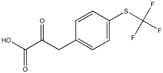 2-oxo-3-{4-[(trifluoromethyl)thio]phenyl}propanoic acid Structure