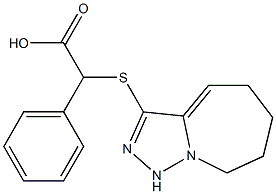 2-phenyl-2-{5H,6H,7H,8H,9H-[1,2,4]triazolo[3,4-a]azepin-3-ylsulfanyl}acetic acid Structure