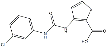 3-({[(3-chlorophenyl)amino]carbonyl}amino)thiophene-2-carboxylic acid 구조식 이미지