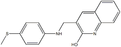 3-({[4-(methylsulfanyl)phenyl]amino}methyl)quinolin-2-ol 구조식 이미지