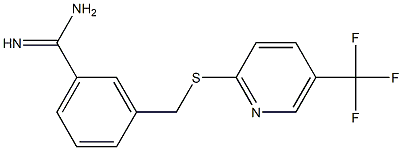 3-({[5-(trifluoromethyl)pyridin-2-yl]sulfanyl}methyl)benzene-1-carboximidamide 구조식 이미지