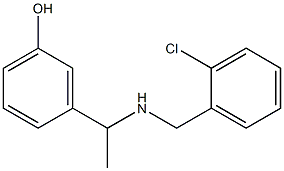 3-(1-{[(2-chlorophenyl)methyl]amino}ethyl)phenol 구조식 이미지