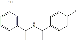 3-(1-{[1-(4-fluorophenyl)ethyl]amino}ethyl)phenol 구조식 이미지