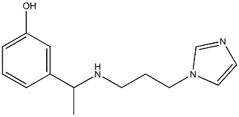 3-(1-{[3-(1H-imidazol-1-yl)propyl]amino}ethyl)phenol 구조식 이미지