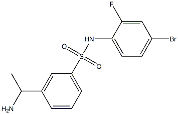 3-(1-aminoethyl)-N-(4-bromo-2-fluorophenyl)benzene-1-sulfonamide 구조식 이미지