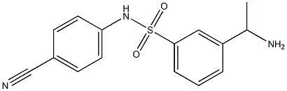 3-(1-aminoethyl)-N-(4-cyanophenyl)benzene-1-sulfonamide 구조식 이미지