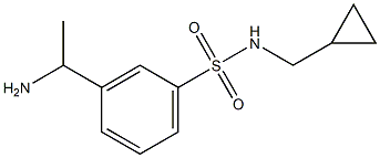 3-(1-aminoethyl)-N-(cyclopropylmethyl)benzene-1-sulfonamide 구조식 이미지