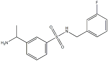 3-(1-aminoethyl)-N-[(3-fluorophenyl)methyl]benzene-1-sulfonamide 구조식 이미지