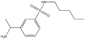 3-(1-aminoethyl)-N-pentylbenzene-1-sulfonamide Structure