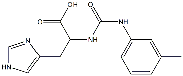 3-(1H-imidazol-4-yl)-2-({[(3-methylphenyl)amino]carbonyl}amino)propanoic acid 구조식 이미지