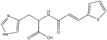 3-(1H-imidazol-4-yl)-2-{[(2E)-3-thien-2-ylprop-2-enoyl]amino}propanoic acid 구조식 이미지