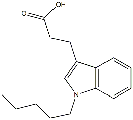 3-(1-pentyl-1H-indol-3-yl)propanoic acid Structure