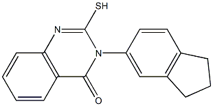 3-(2,3-dihydro-1H-inden-5-yl)-2-sulfanyl-3,4-dihydroquinazolin-4-one 구조식 이미지