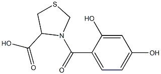 3-(2,4-dihydroxybenzoyl)-1,3-thiazolidine-4-carboxylic acid Structure