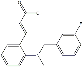 3-(2-{[(3-fluorophenyl)methyl](methyl)amino}phenyl)prop-2-enoic acid 구조식 이미지