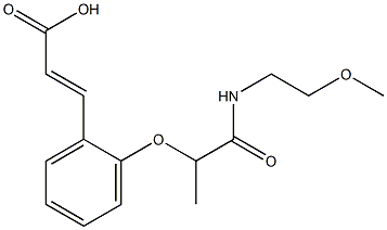 3-(2-{1-[(2-methoxyethyl)carbamoyl]ethoxy}phenyl)prop-2-enoic acid 구조식 이미지