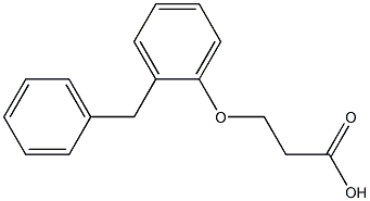 3-(2-benzylphenoxy)propanoic acid 구조식 이미지