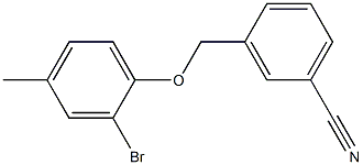 3-(2-bromo-4-methylphenoxymethyl)benzonitrile Structure