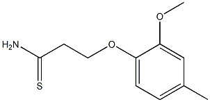 3-(2-methoxy-4-methylphenoxy)propanethioamide Structure