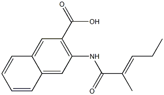 3-(2-methylpent-2-enamido)naphthalene-2-carboxylic acid Structure