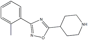 3-(2-methylphenyl)-5-(piperidin-4-yl)-1,2,4-oxadiazole Structure