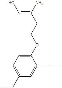 3-(2-tert-butyl-4-ethylphenoxy)-N'-hydroxypropanimidamide 구조식 이미지
