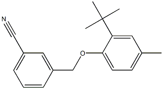 3-(2-tert-butyl-4-methylphenoxymethyl)benzonitrile 구조식 이미지