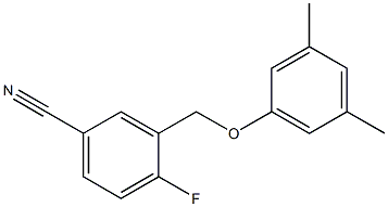 3-(3,5-dimethylphenoxymethyl)-4-fluorobenzonitrile Structure