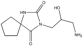 3-(3-amino-2-hydroxypropyl)-1,3-diazaspiro[4.4]nonane-2,4-dione Structure