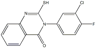 3-(3-chloro-4-fluorophenyl)-2-sulfanyl-3,4-dihydroquinazolin-4-one Structure